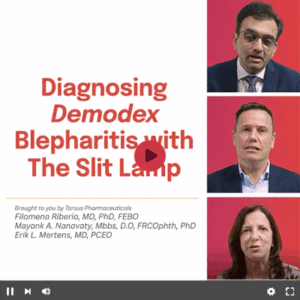 Diagnosing <em>Demodex</em> blepharitis with the slit lamp